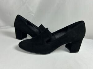 Lauren, Ralph Lauren, black leather suede women’s healed loafer Sz 7.5B business
